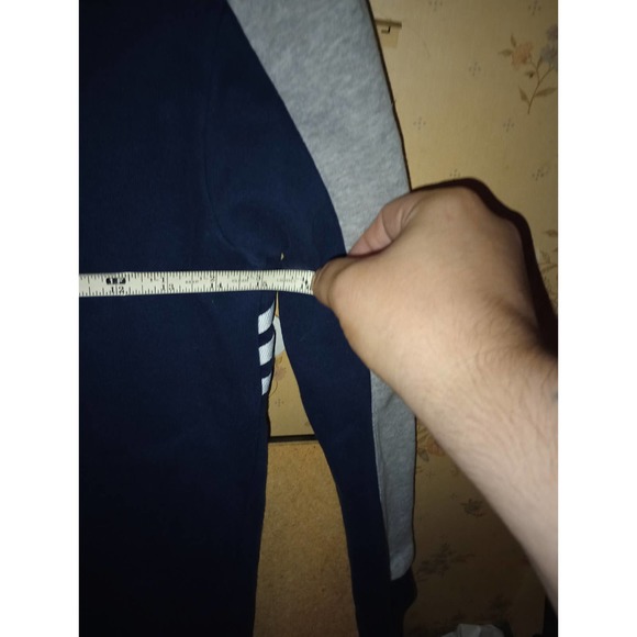 Adidas Samba Style Medium Youth 11-12 Dark Blue 3 Stripes Track Jacket CE 1086 - Picture 10 of 12